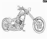 Coloring Harley Pages Davidson Motorcycle Chopper Custom Drawing Logo Visit Motorbike Adult sketch template