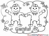 Coloring Birthday Sheets Gemini Printable Happy Sheet Title sketch template