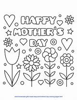 Coloring Pages Mother Mothers Printable Printables Easy Happy Sheets Color Kids Preschool Mom Flowers sketch template