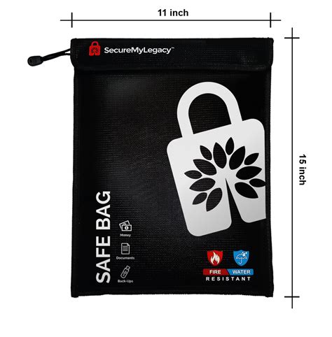 fireproof  waterproof bags secure  legacy bags