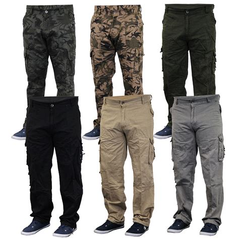 mens camouflage bottoms combat cargo military army trousers pants