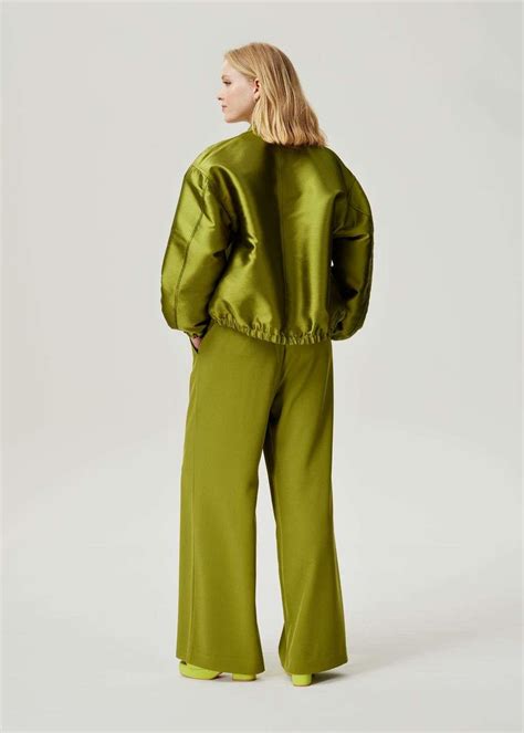 costes dames jassen shiny bomber jacket groen olijf donker peyman ghiasi