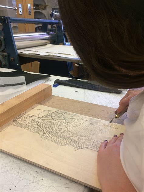 woodcut printing workshop mill hill schools