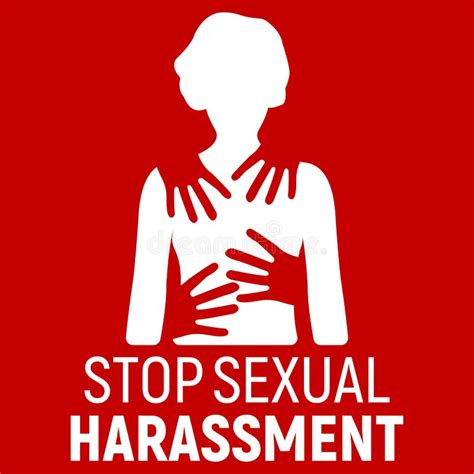 stop sexual harassment banner gender equality label and logo stock