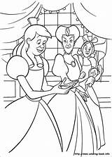 Coloring Cinderella Tremaine Lady Pages Enchanted Simple Story Girl Daughters Two Her sketch template