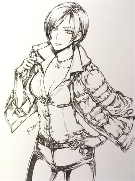 Ada Wong Resident Evil Anime Character Drawing