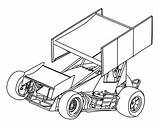 Sprint Car Coloring Pages Getcolorings Printable sketch template