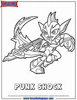 Skylanders Coloring Swap Force Punk Shock Pages Water Fancy Colouring Header3 Column sketch template