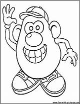 Mr Potato Head Coloring Pages Toy Story Color Colouring Outline Kids Fun Printable Heads Parts Cartoon Dibujos Template Body Sr sketch template