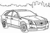 Cadillac Coloring Cts sketch template