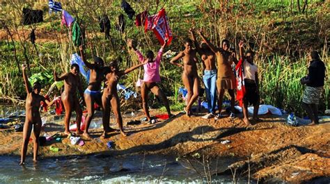 zulu girls bathing in river cumception