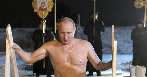 Shirtless Vladimir Putin Dunks Himself In Icy Water To Mark Epiphany