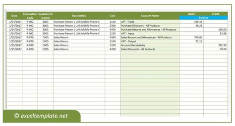 accounting journals excel templates