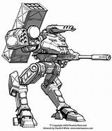 Mecha Mech Deviantart Robot Zone Robots Drawing Coloring Battletech Freelance Tank Mechs sketch template