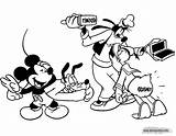 Mickey Friends Coloring Pages Disneyclips Mouse Pluto Donald Goofy sketch template