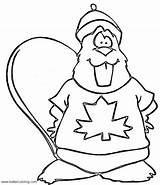 Coloring Pages Beaver Christmas Printable Kids sketch template