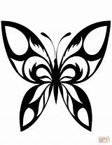 Butterfly Coloring Tattoo Pages Printable Tribal Para Supercoloring Colorear Stencil Dibujo Drawing Patterns Choose Board Categories sketch template
