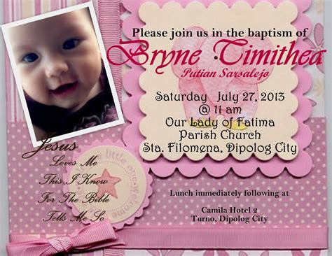 lovemyredeemer  diy baby girl christening invitation card