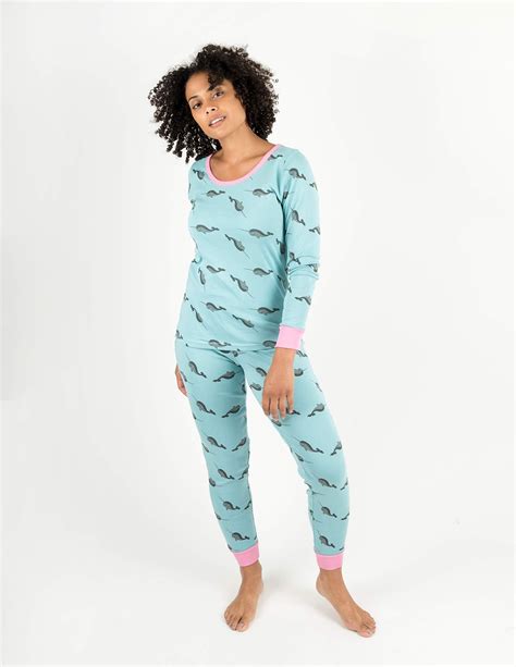 leveret leveret womens pajamas fitted printed owl  piece pjs set  cotton sleep pants