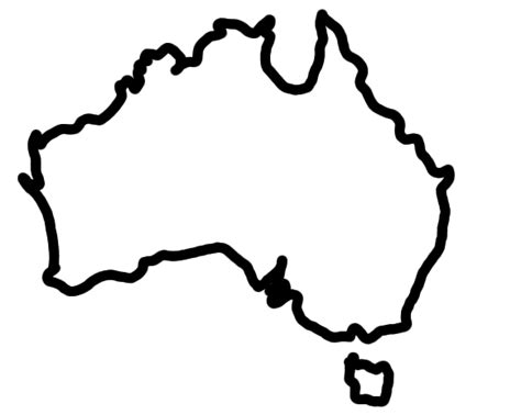 australia map preschool coloring sheet wallpaper hdfree