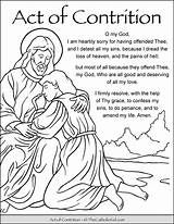 Contrition Prayers Thecatholickid Printout Catholic Confession Reconciliation Children Penance Sacrament sketch template