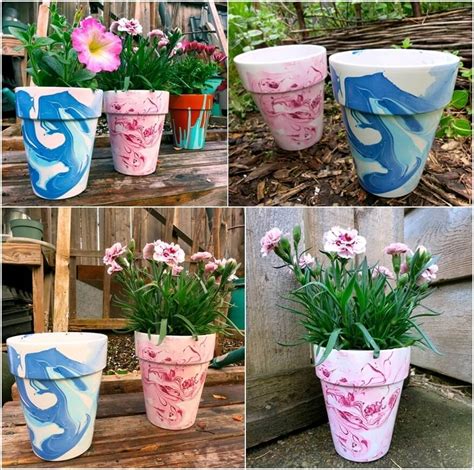 decorate  flower pots   creative