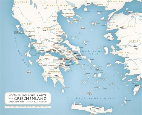 karten griechische mythologie mythologische karte von griechenland