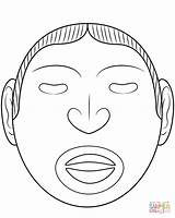 Coloring Xipe Aztec Mask Totec God Pages Printable Masks sketch template