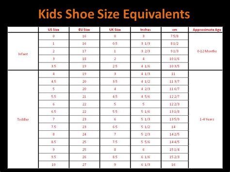 shoe size chart content injection