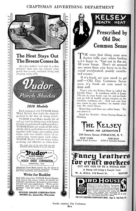 The Craftsman Volume Xxx Number 1 April 1916 Full View Uwdc Uw