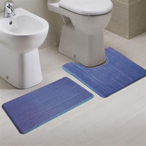 pcs super absorbent memory foam coral velvet toilet mat set bathroom rug floor feet cushion