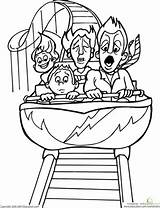 Roller Coaster Coloring Pages Color Getcolorings sketch template