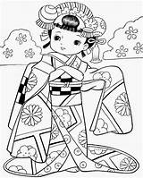 Japonesas Para Visitar Imprimir Desenhos Meninas sketch template