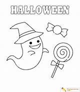 Halloween Coloring Easy Kids Sheet sketch template
