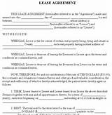 Pictures of Rental Agreement Template