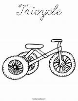 Coloring Tricycle Cursive Built California Usa sketch template