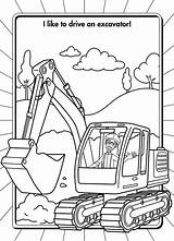 Blippi Excavator Colouring Tractor Dinosaurs sketch template