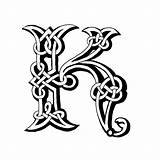 Alphabet Celtic Keltische Buchstaben Buchstabe Calligraphy Illuminated Celtas Vektorgrafik Vorlagen Alfabet Celta sketch template