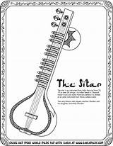 Sitar Sketch Instruments Musical Drawing Music Color Coloring Around Dhol Worksheet Paintingvalley Chinese Charango Tag Tinytappingtoes sketch template