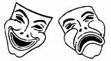 Tragedy Comedy Coloring Drama Gandos Masks Jos Pages Kids Mask Clipart sketch template