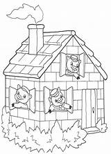 Pigs Little Three Coloring Pages Pig Popular Library Printable Coloringhome sketch template