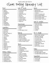 Healthy Clean Eating Grocery List Images