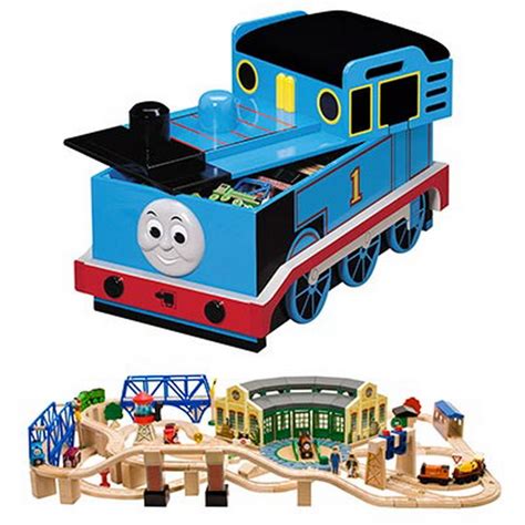 thomas friends wooden deluxe toy train set tidmouth sheds