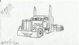 Peterbilt Coloring Pages Sketch Kenworth Truck Drawing Semi Trucks Kids Paintingvalley Sketchite Christmas Template sketch template