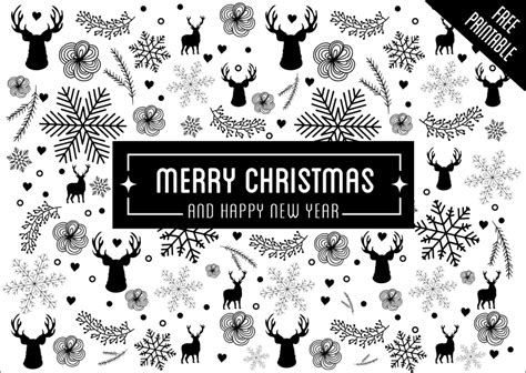 black  white christmas cards  belivin design