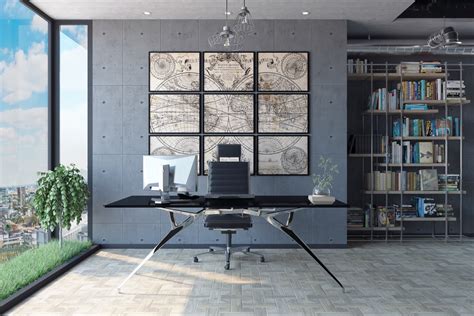 inspiring industrial style home offices  sport beautiful workspaces