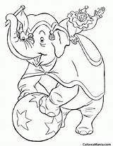 Circo Elefante Subido sketch template