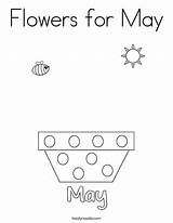 May Coloring Flowers Add Print Twistynoodle Activities Ll sketch template