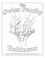 Swiss Robinson Family Drawing Unit Activities Printable Study Studies Treehouse Coloring Pages Reading Teaching Crusoe Journal Plant Primary English School sketch template