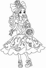 Coloring Ever After High Pages Madeline Wonderland Apple Printable Way Too Color Queen Hatter Briar Beauty Dragon Games Cerise Hood sketch template